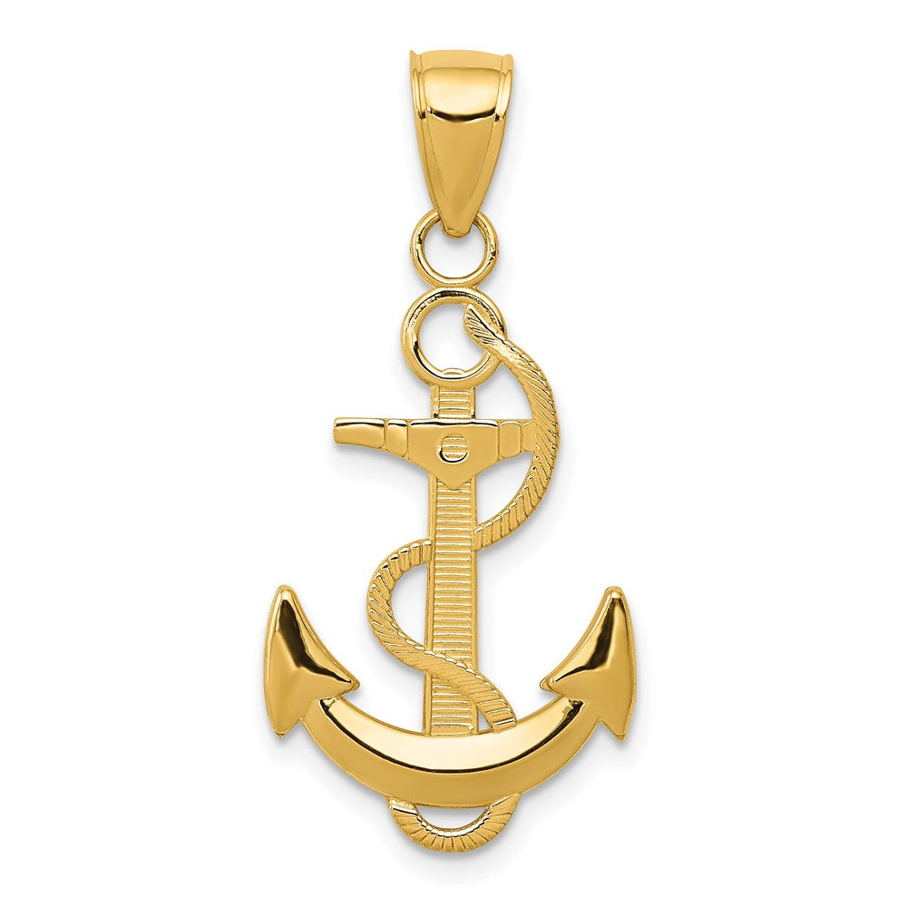 Polished;14k Yellow gold;Textured