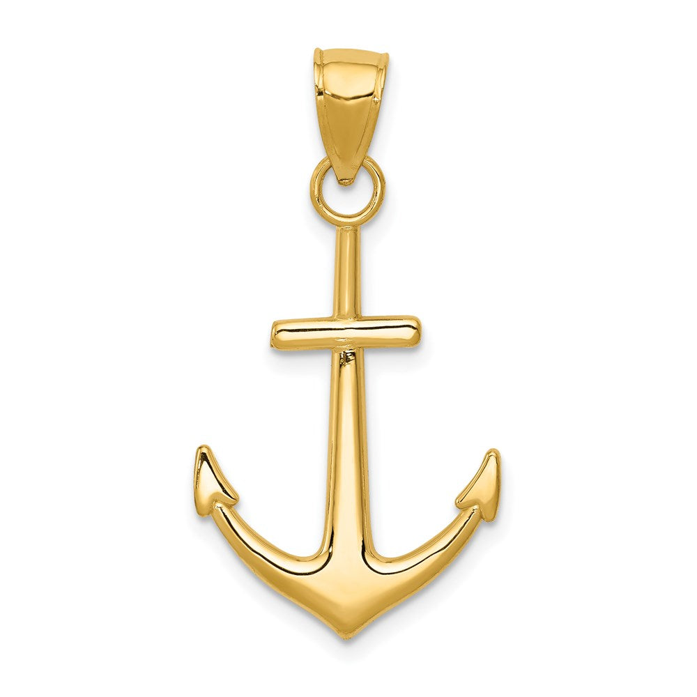 Polished;14k Yellow gold;Concave