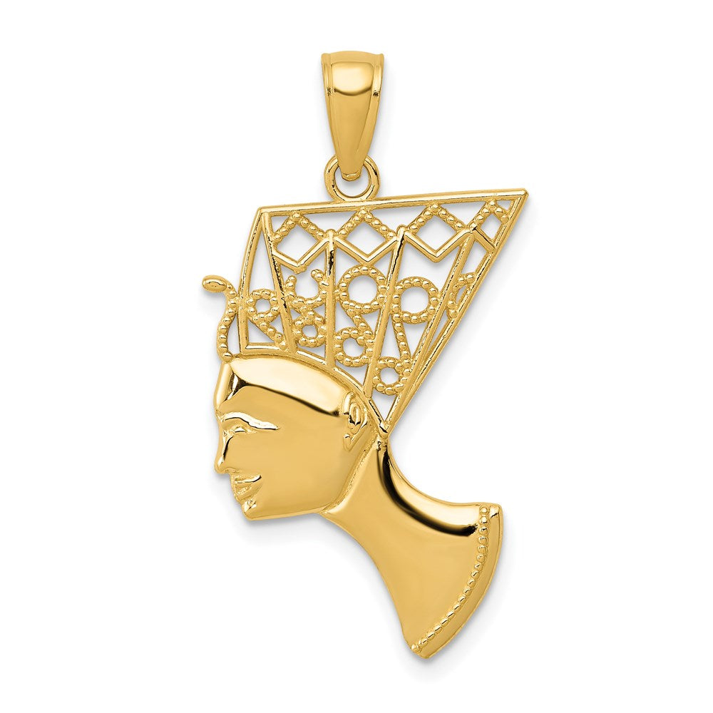 Polished;14k Yellow gold;Open back;Filigree;Textured back