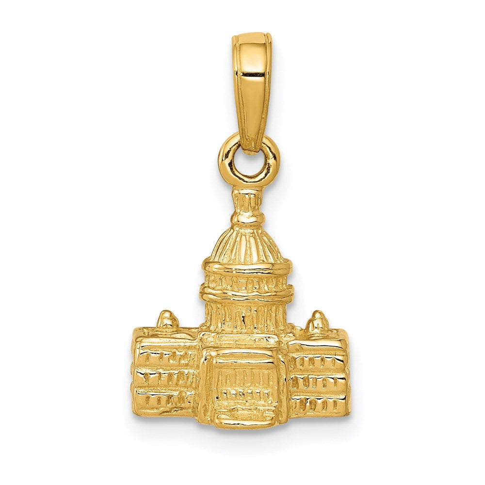 Solid;Polished;3-D;14k Yellow gold;Textured