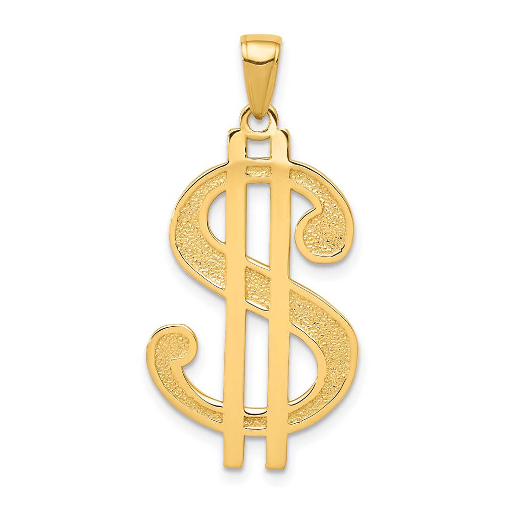 Polished;14k Yellow gold;Textured;Textured back