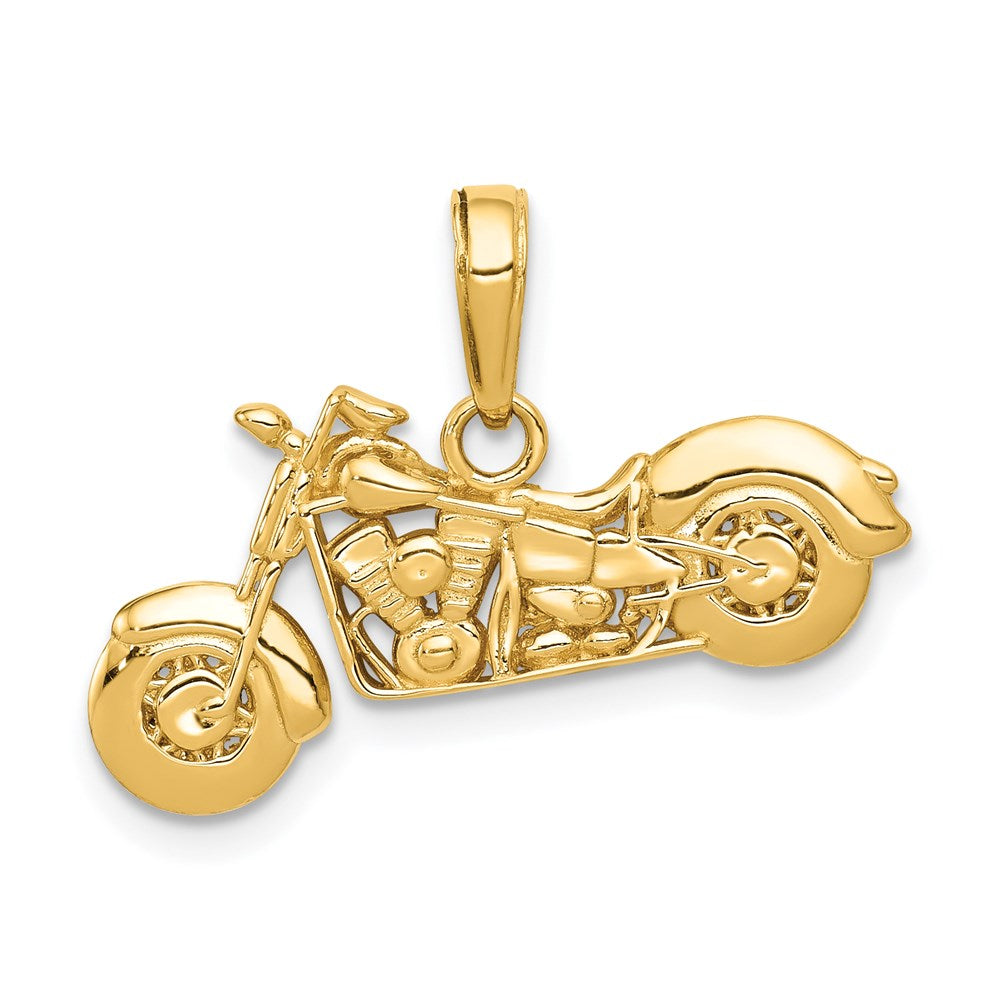 Solid;Polished;3-D;14k Yellow gold;Textured