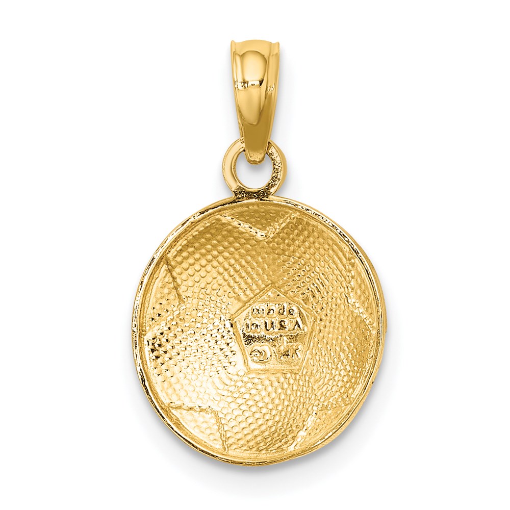 14k Domed Soccer Ball Charm
