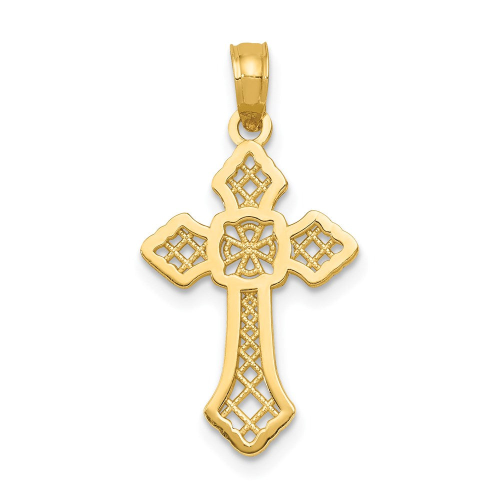 Polished;14k Yellow gold;Textured