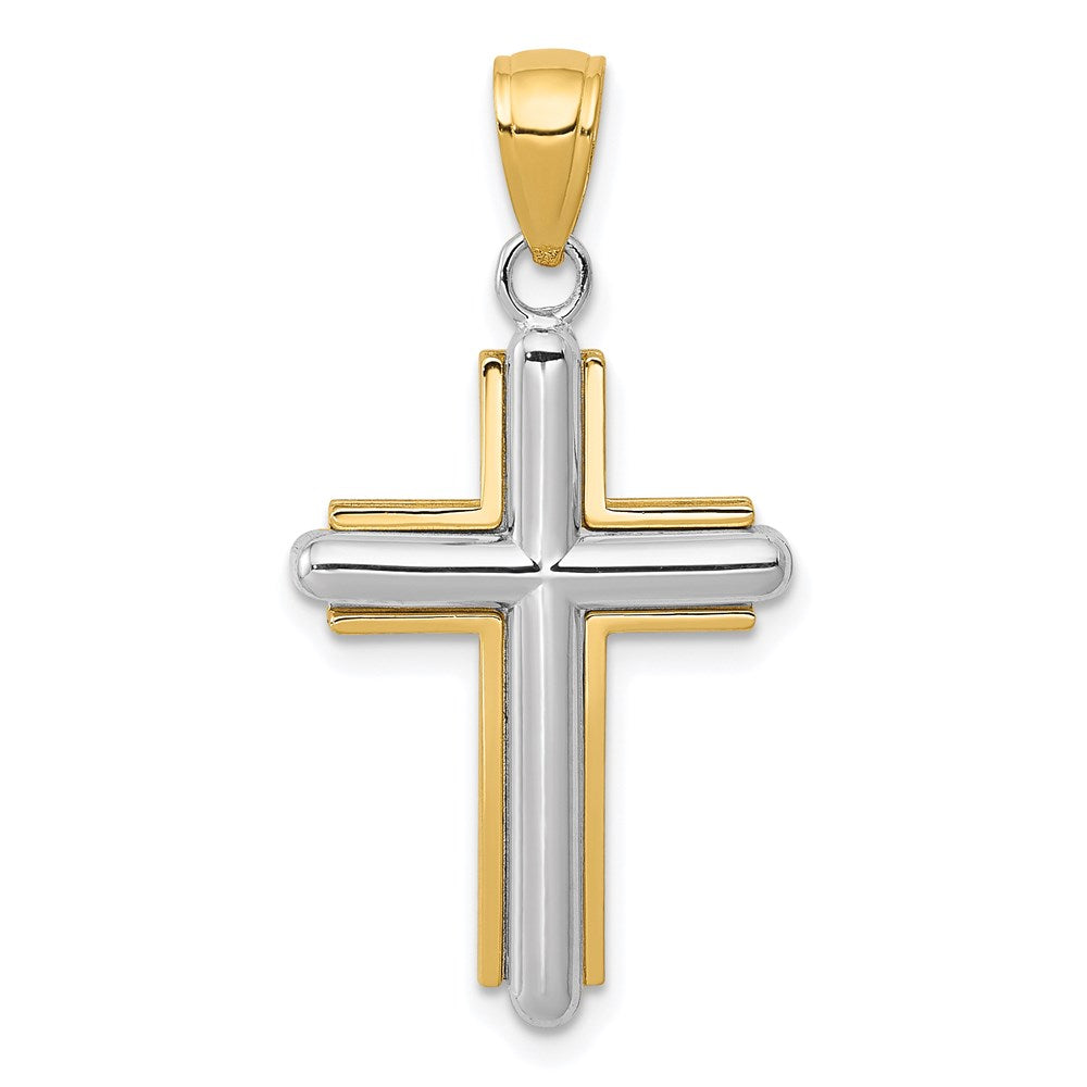 Solid;Casted;Polished;14K Two-tone