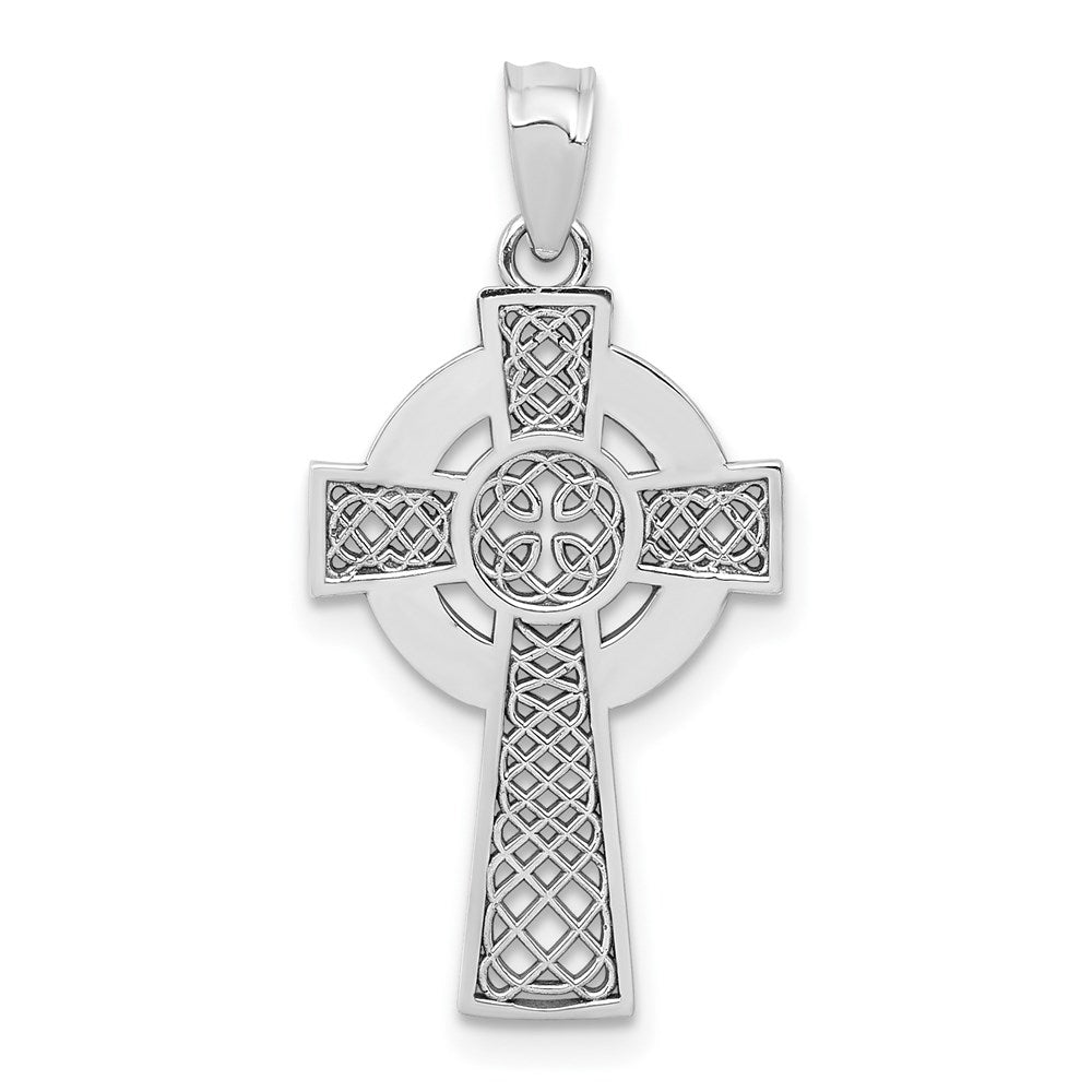 Polished;14K White gold;Textured;Textured back