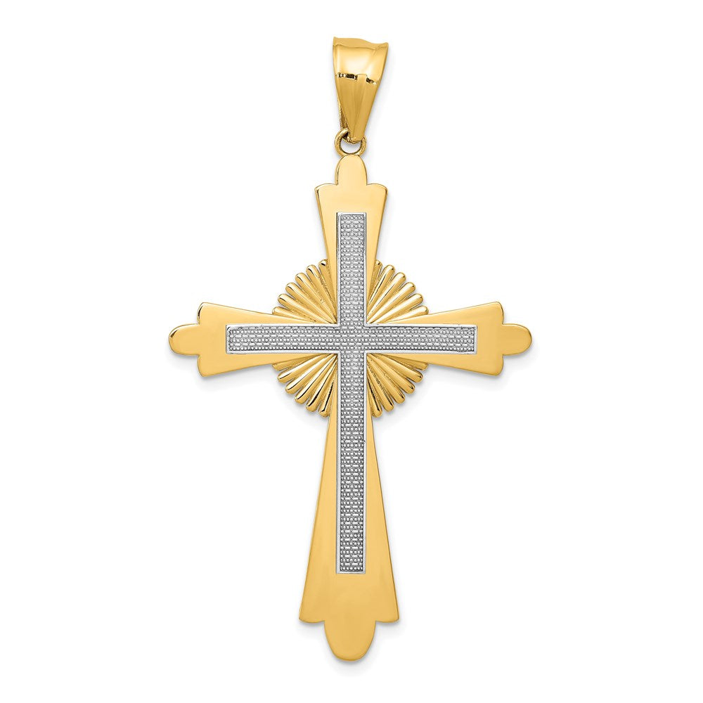 Polished;14K Two-tone;Textured;Textured back