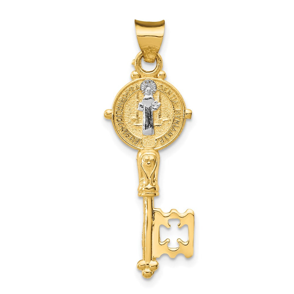 Polished;14K Yellow gold & rhodium;Reversible;Textured