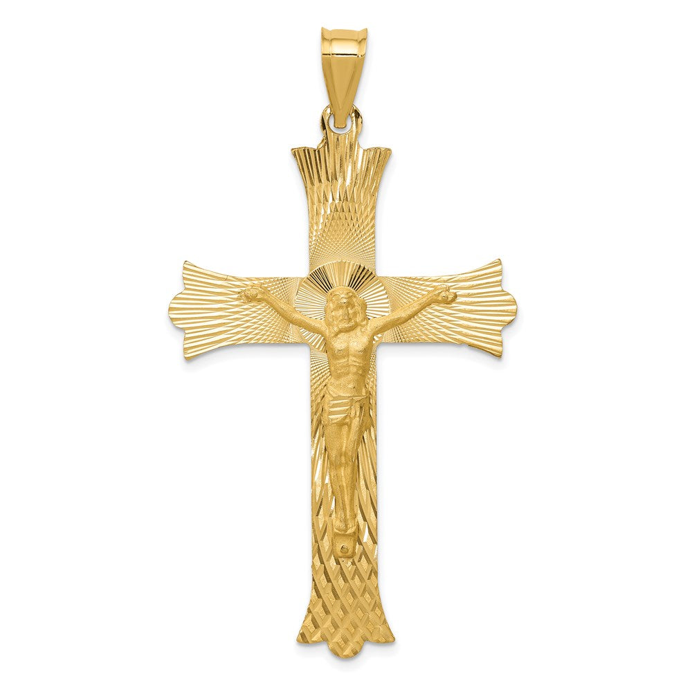 Polished;14k Yellow gold;Flat back;Diamond Cut