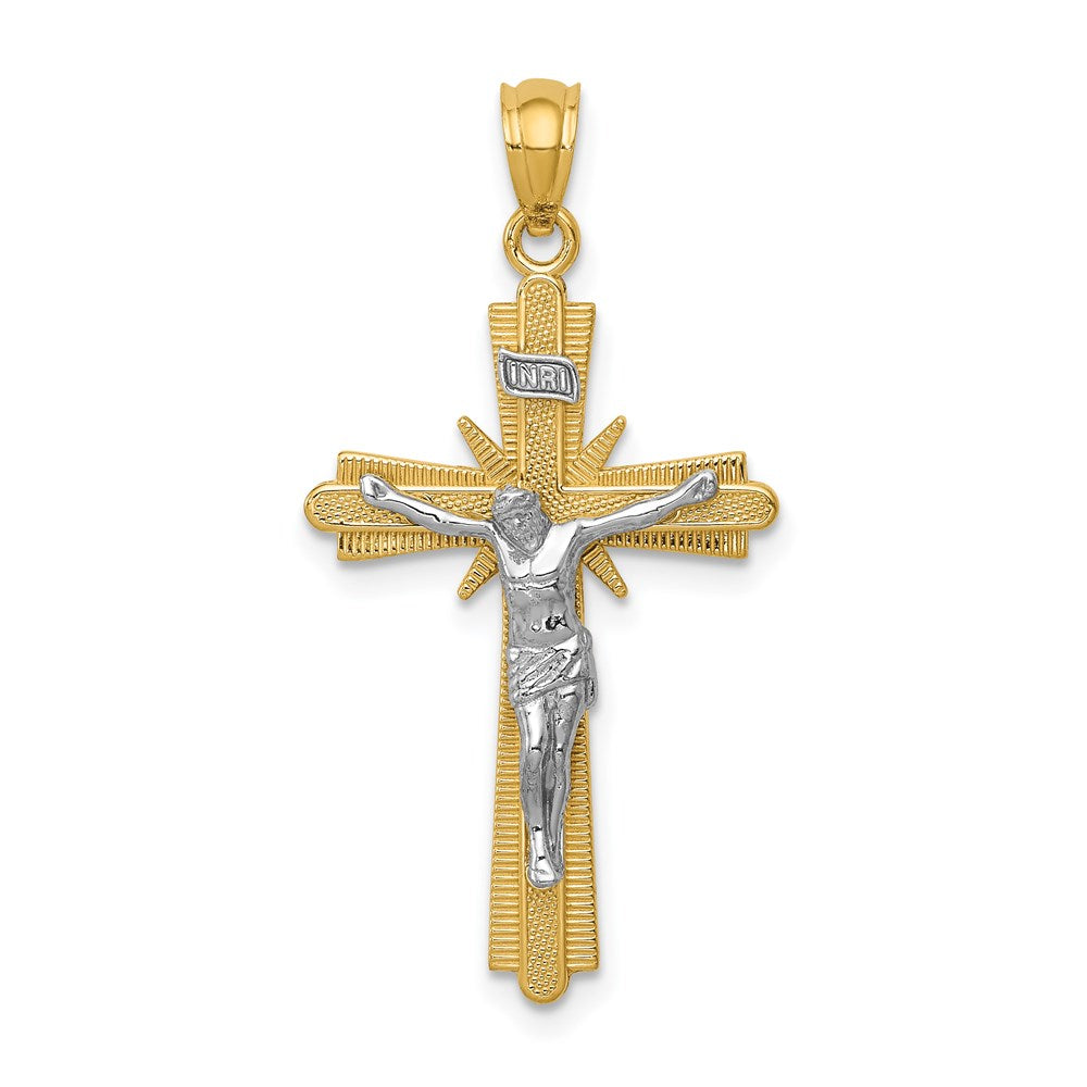 Polished;14K Two-tone;Open back;Textured