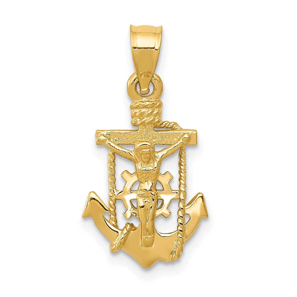 Polished;14k Yellow gold;Textured;Textured back