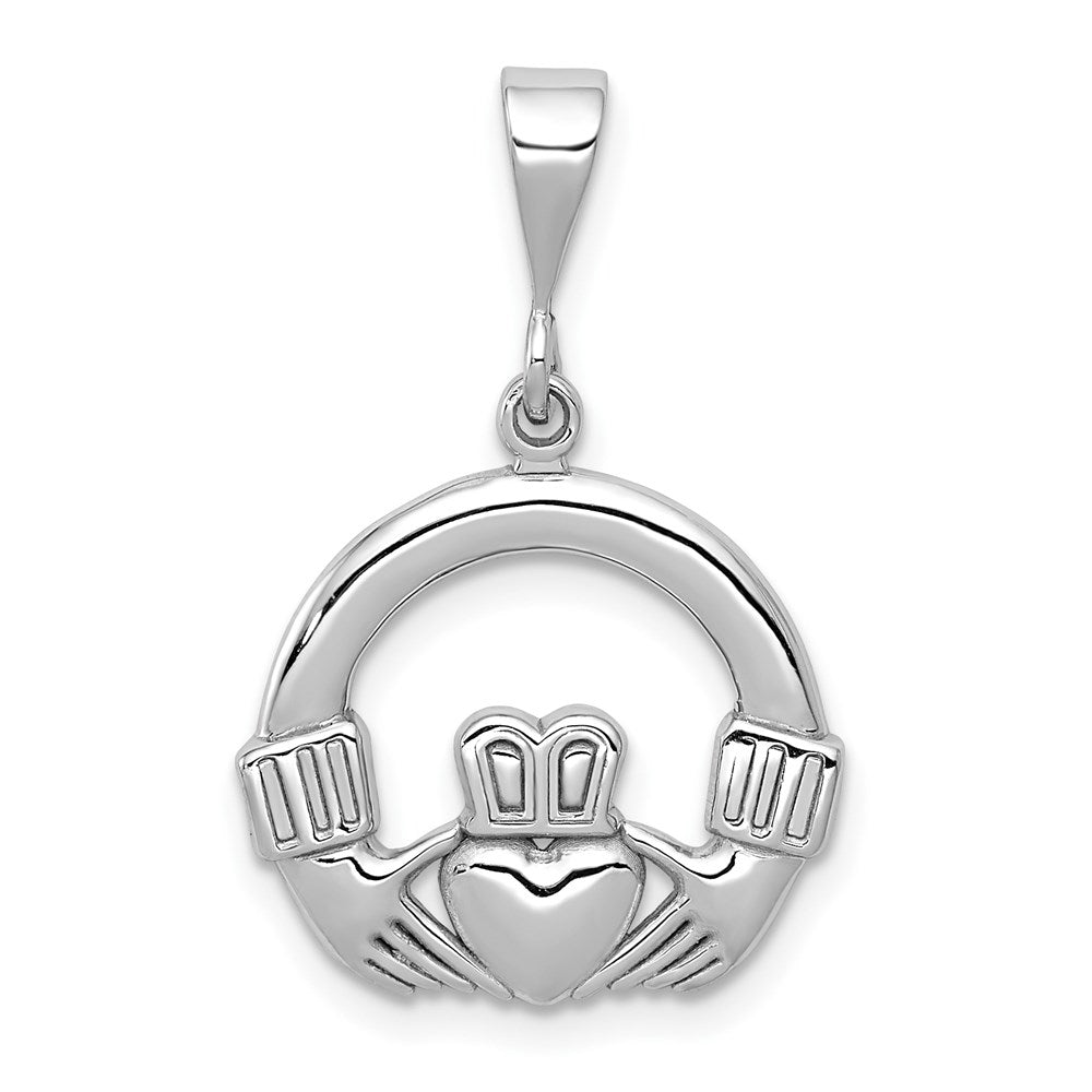 Casted;Polished;14K White gold;Open back