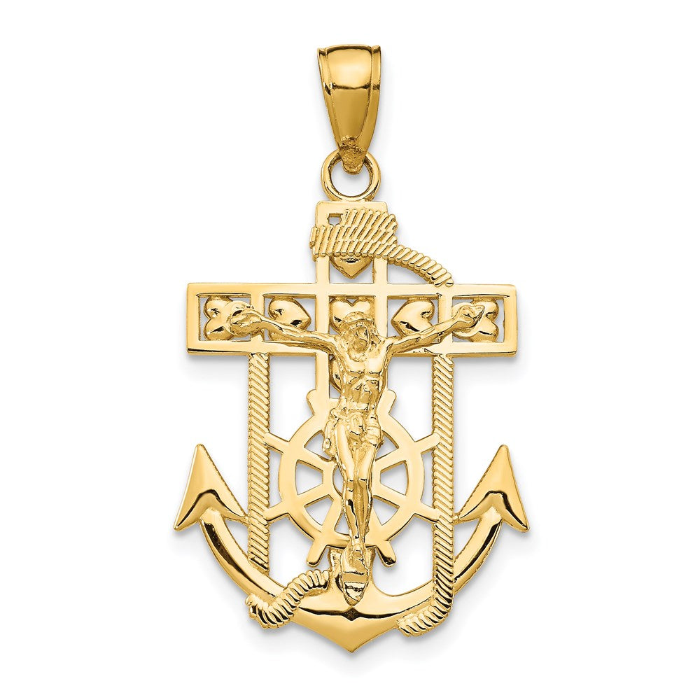 Polished;14k Yellow gold;Textured;Textured back