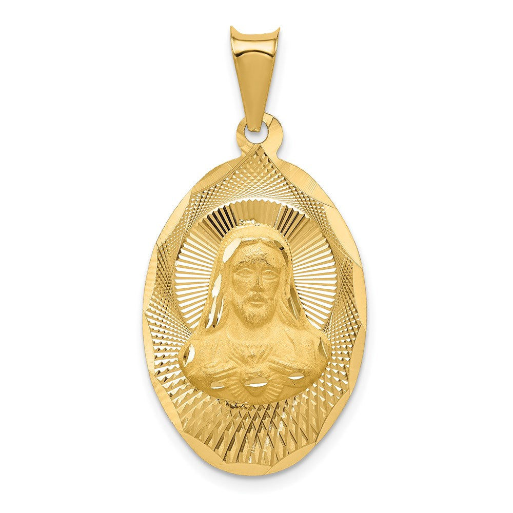 14k Yellow gold;Engravable;Polished & satin;Oval;Diamond Cut