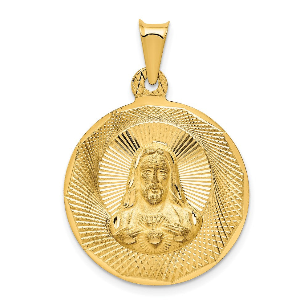 14k Yellow gold;Engravable;Polished & satin;Diamond Cut