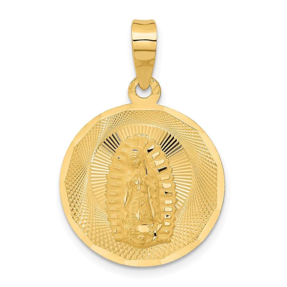 14k Yellow gold;Engravable;Polished & satin;Diamond Cut