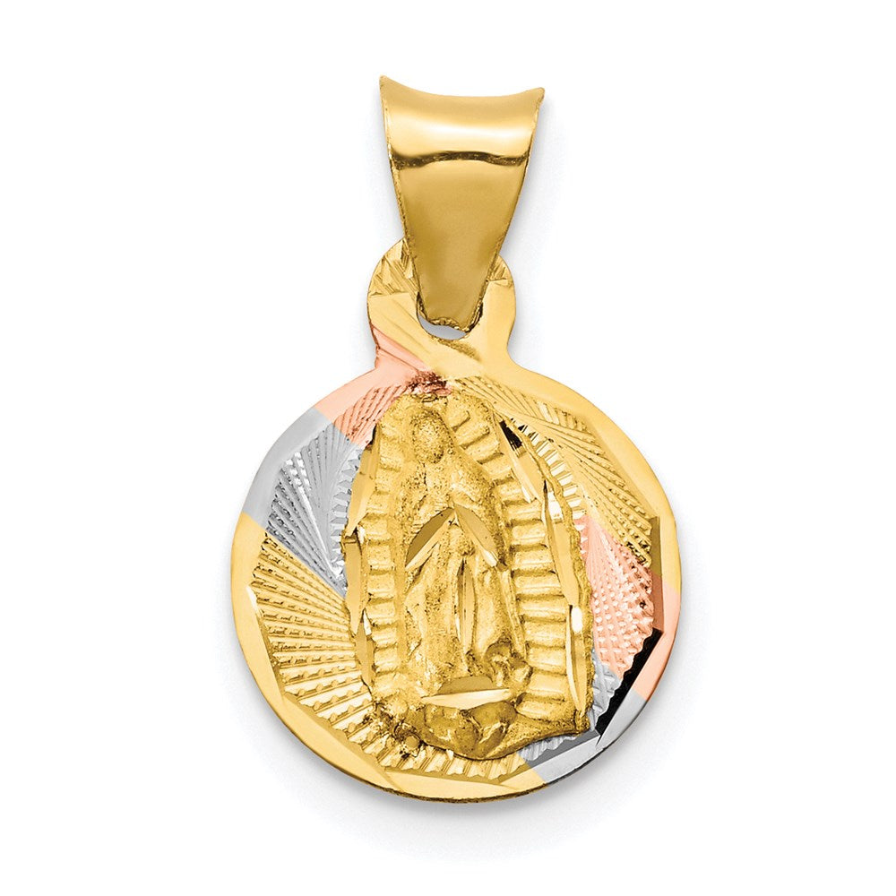 Engravable;14K Yellow gold & rhodium;Polished & satin;Diamond Cut