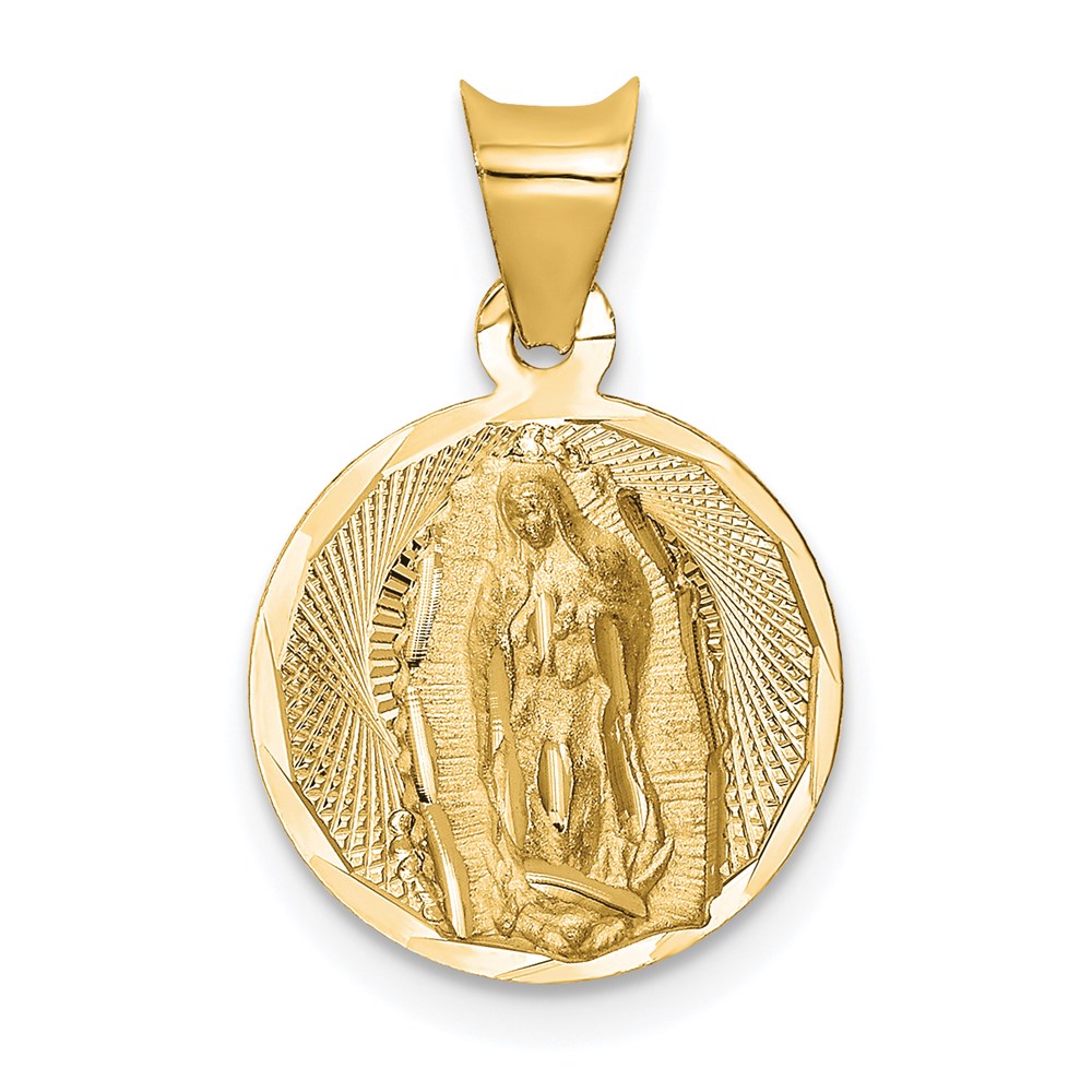 14k Yellow gold;Engravable;Polished & satin;Diamond Cut