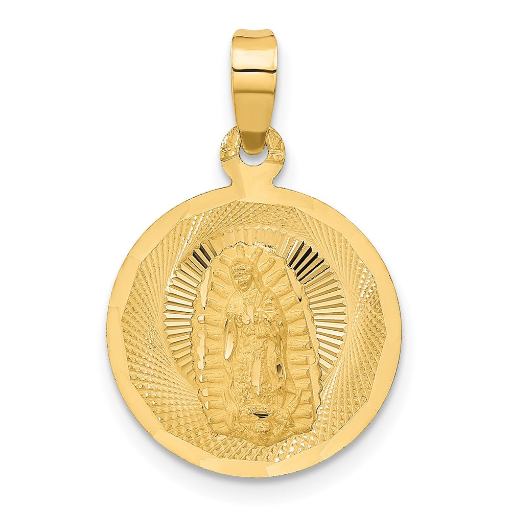 14k Yellow gold;Engravable;Polished & satin;Diamond Cut