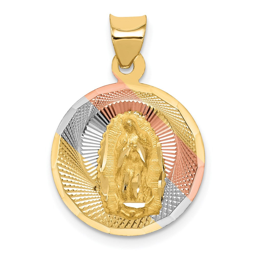 Engravable;14K Yellow gold & rhodium;Polished & satin;Diamond Cut
