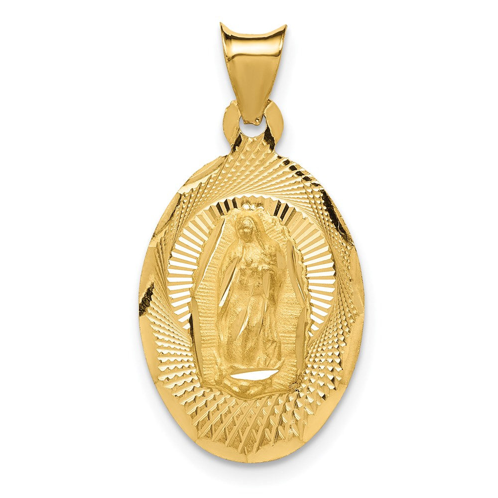Polished;14k Yellow gold;Open back;Engravable;Textured back;Oval;Diamond Cut