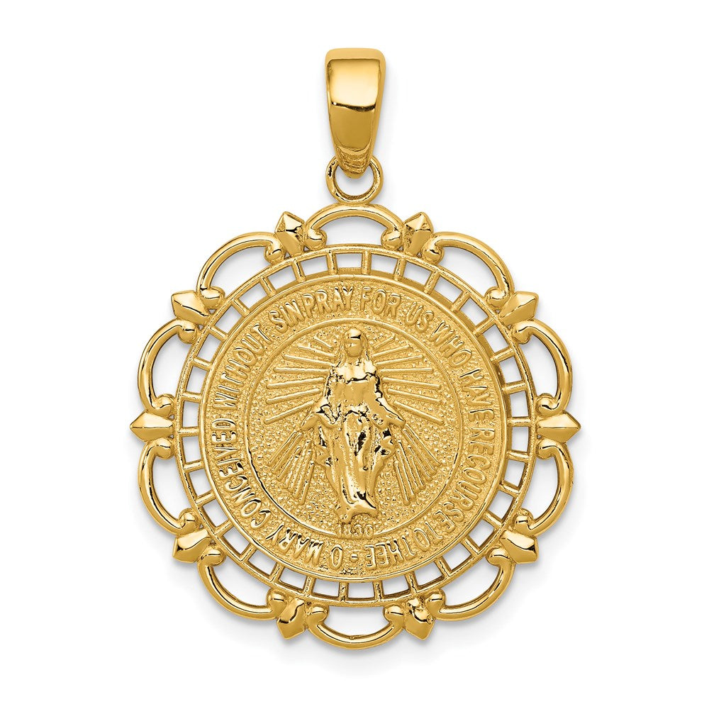 Polished;14k Yellow gold;Textured