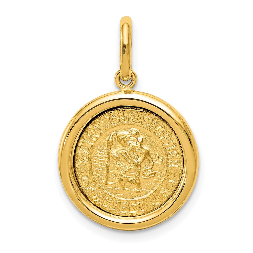 14k Yellow gold;Engravable;Polished & satin