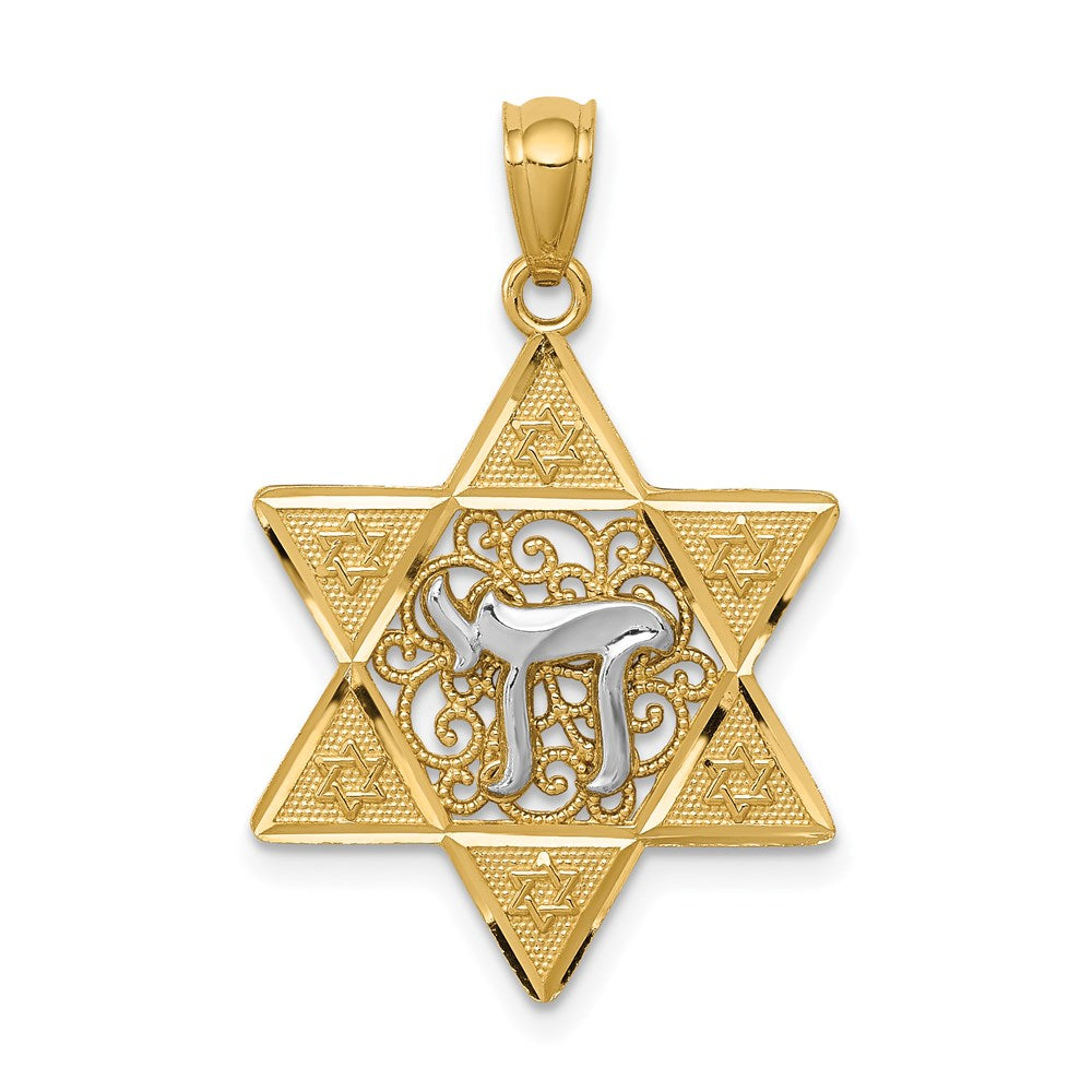 Solid;Casted;Diamond-cut;Polished;14K Two-tone
