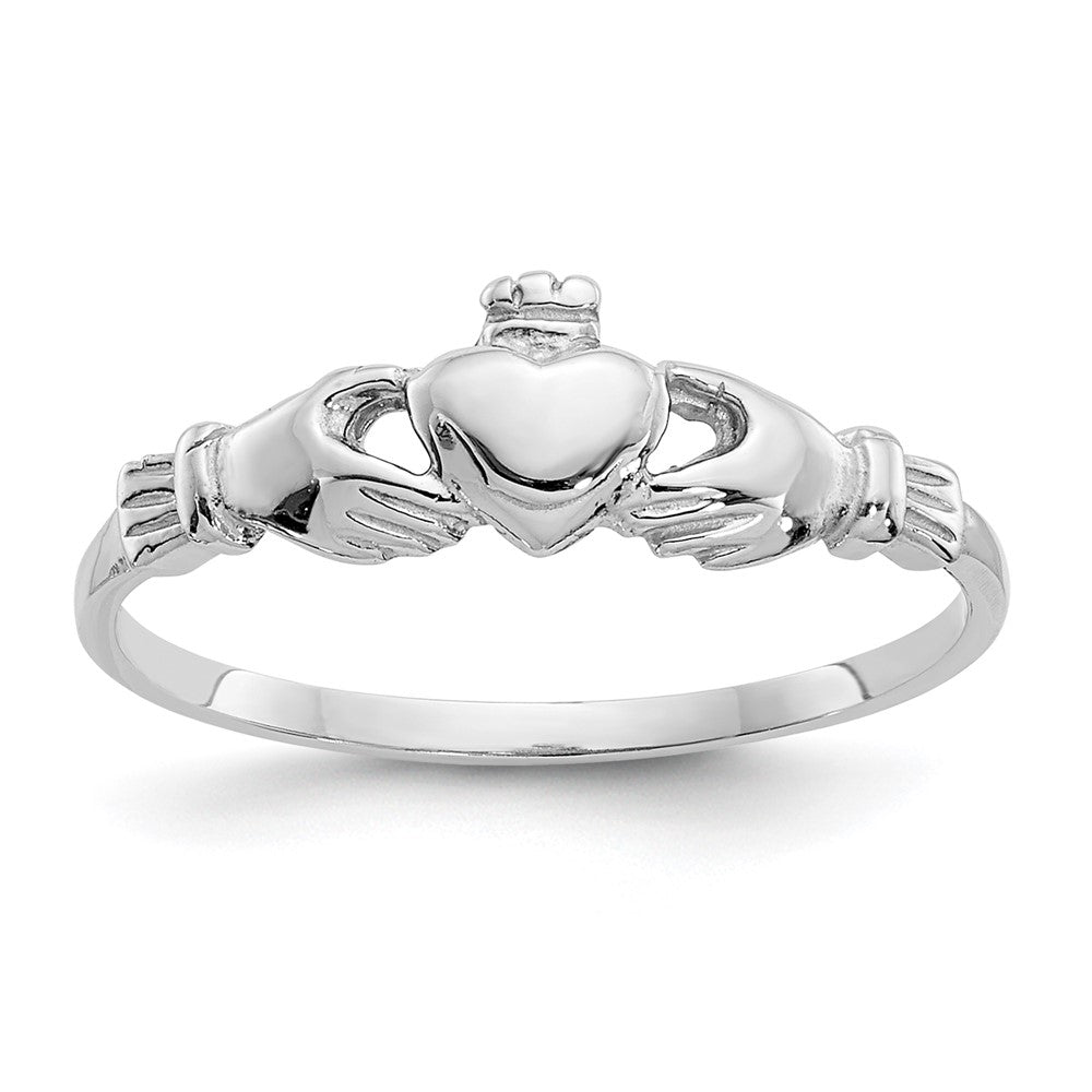 Casted;Polished;Satin;14K White gold