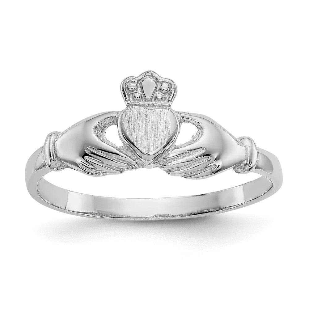 Casted;Polished;Satin;14K White gold