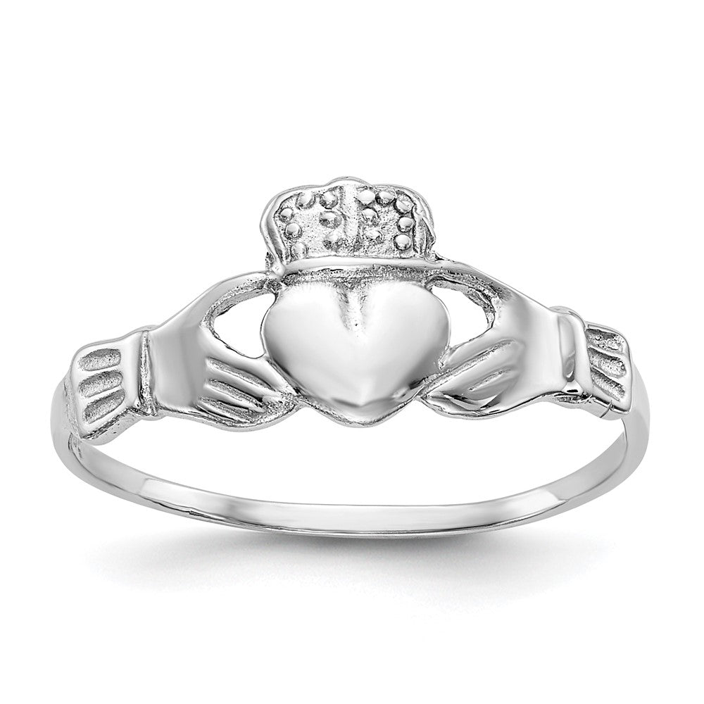 Casted;Polished;14K White gold