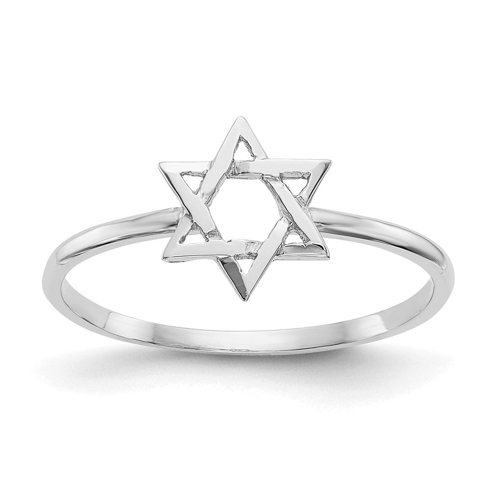 Polished;14K White gold