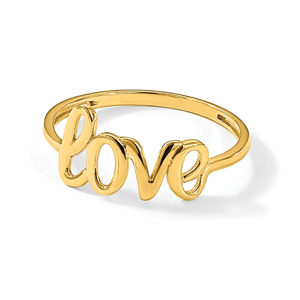 14k Polished Love Ring