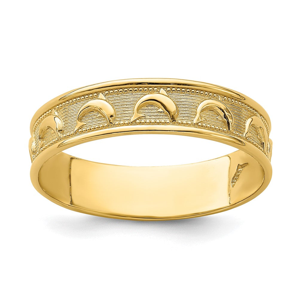Casted;Polished;14k Yellow gold;Textured