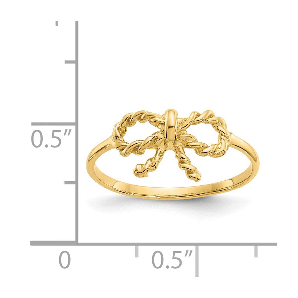 14k Polished Bow Ring