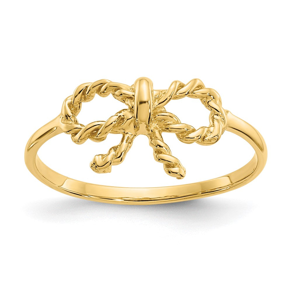 Solid;Casted;Polished;14k Yellow gold;Twisted