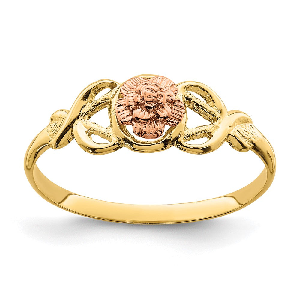 Casted;Polished;14K Two-tone;Textured