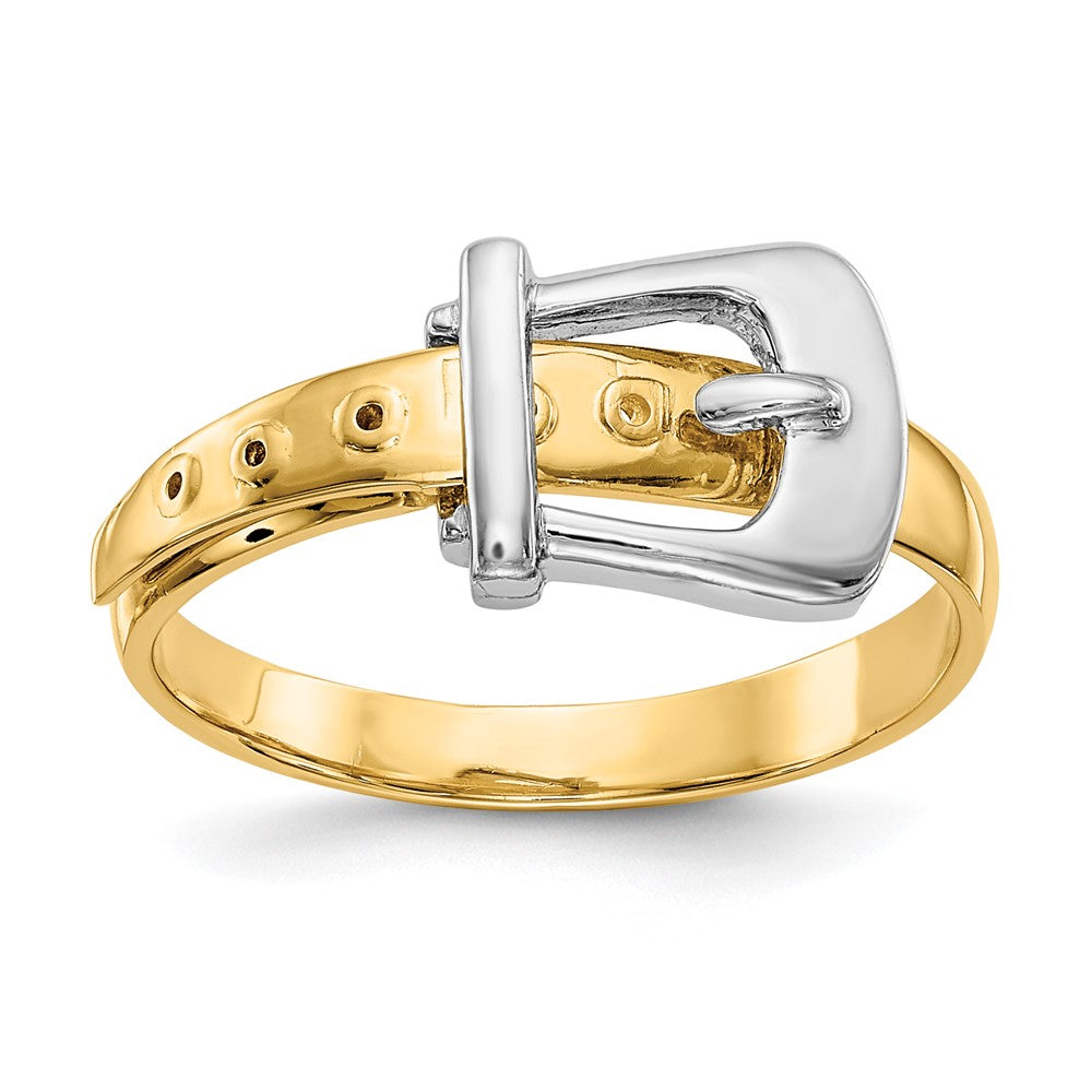 Solid;Polished;14K Two-tone