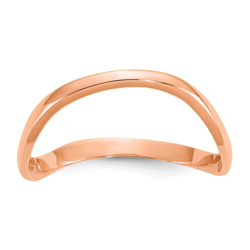 Solid;Polished;14k Rose gold