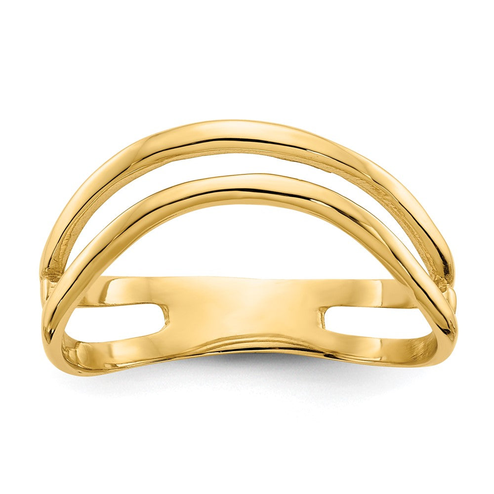 Solid;Polished;14k Yellow gold;Flat back