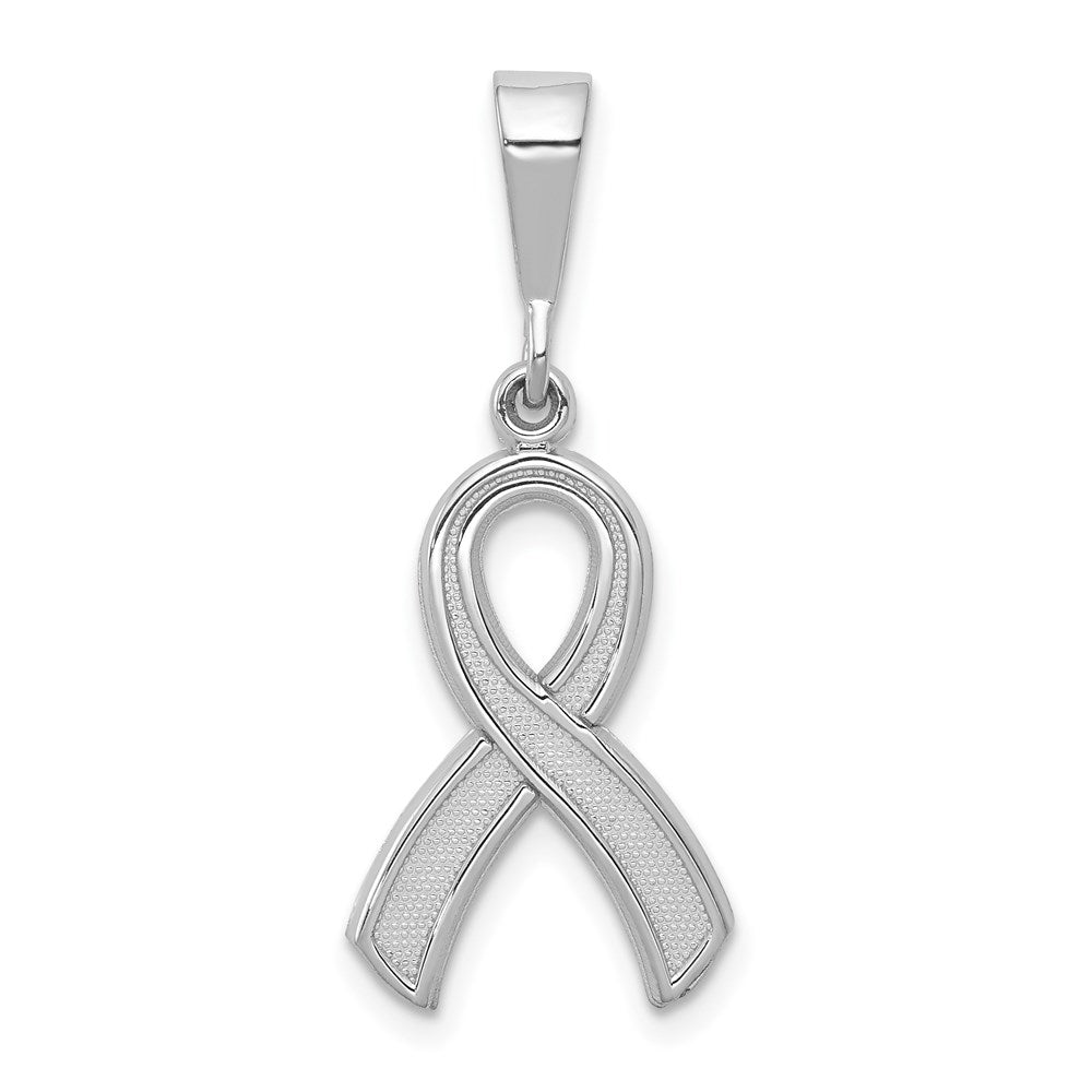 Casted;Polished;Satin;14K White gold;Textured back