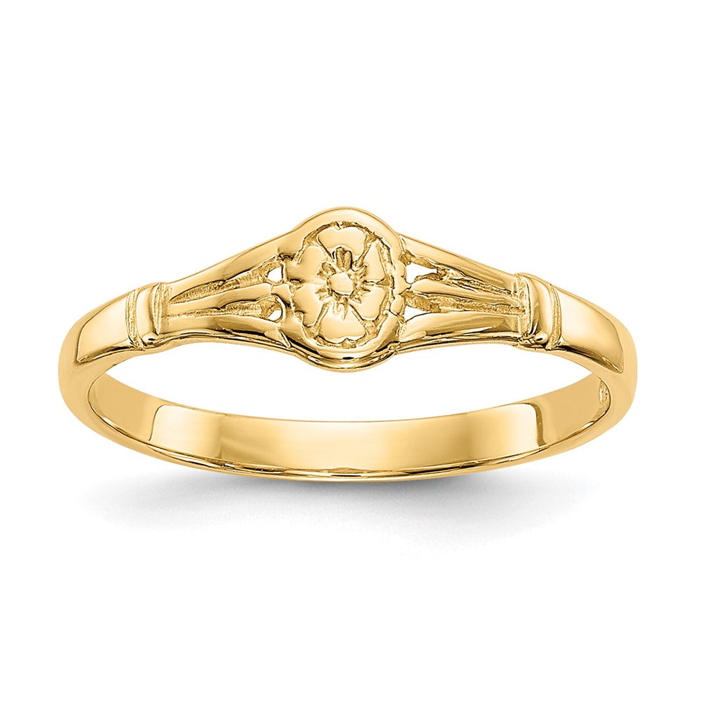 Solid;Polished;14k Yellow gold;Flat back