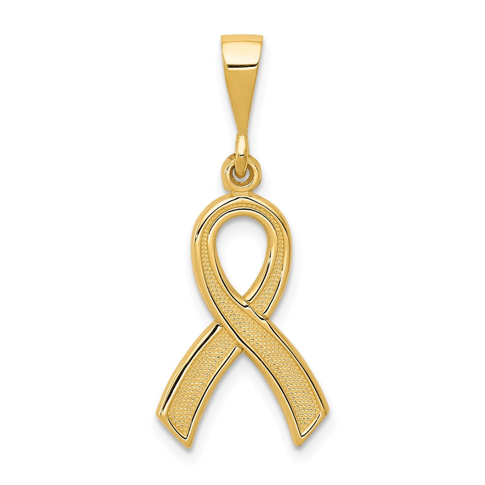 Casted;Polished;Satin;14k Yellow gold;Textured back