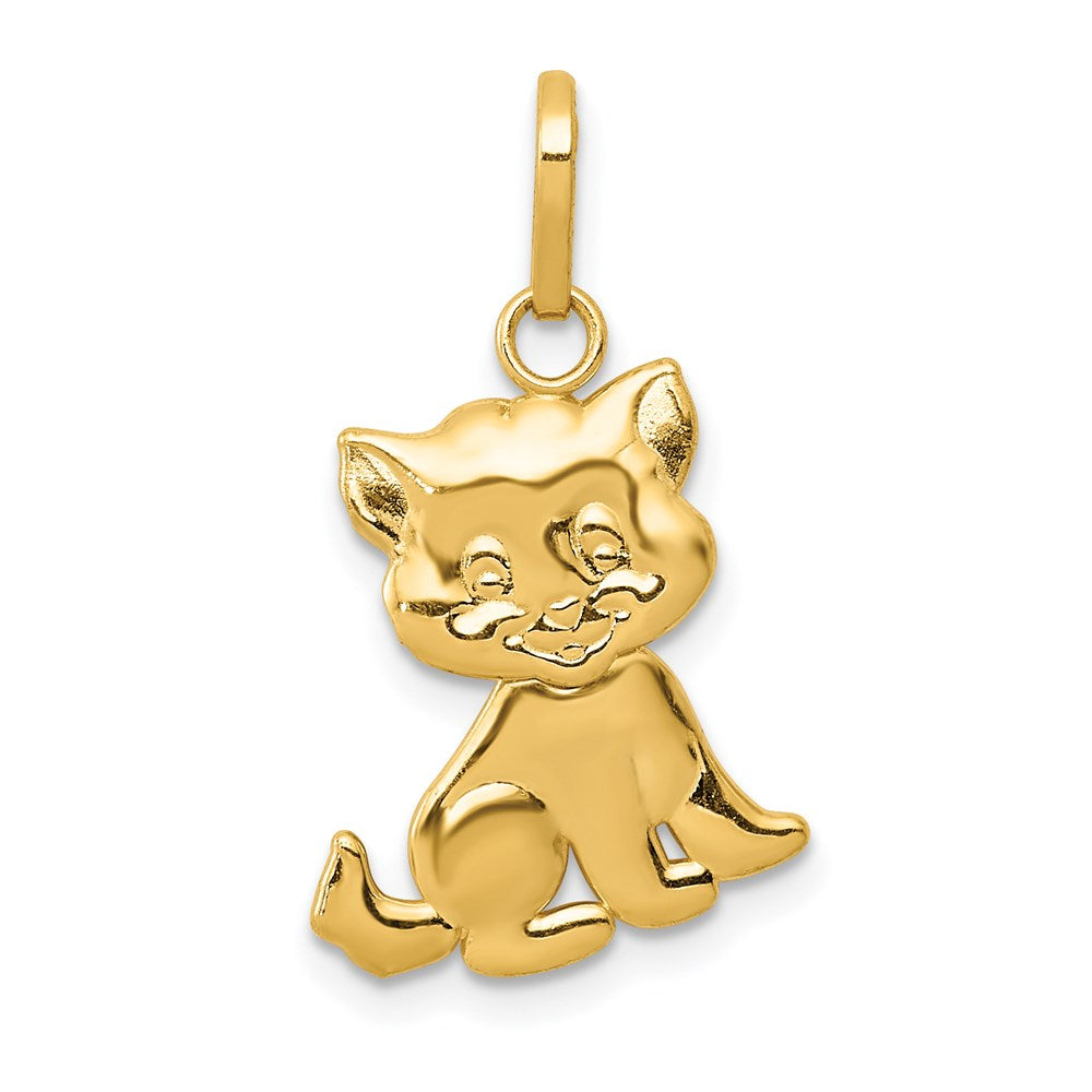 Polished;14k Yellow gold;Textured back;Moveable