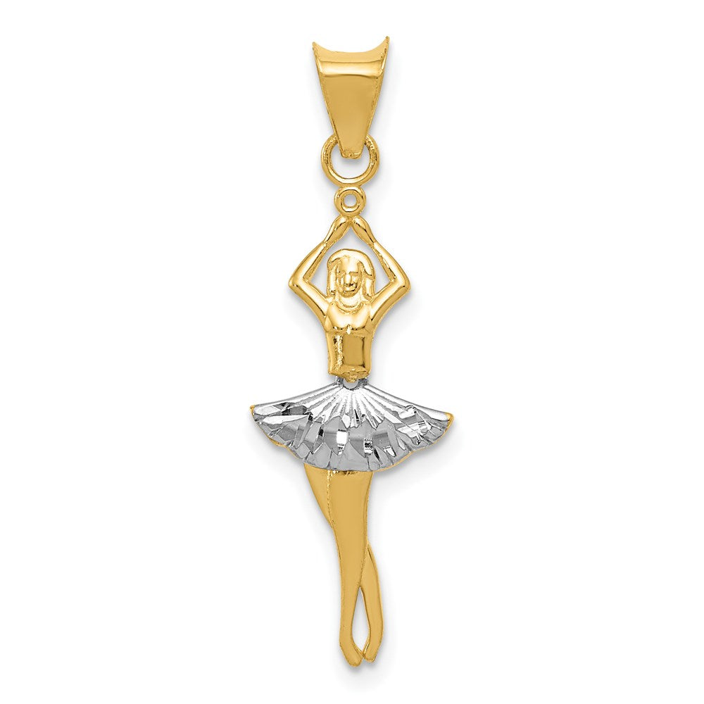 Polished;Open back;14K Yellow gold & rhodium;Textured back;Moveable