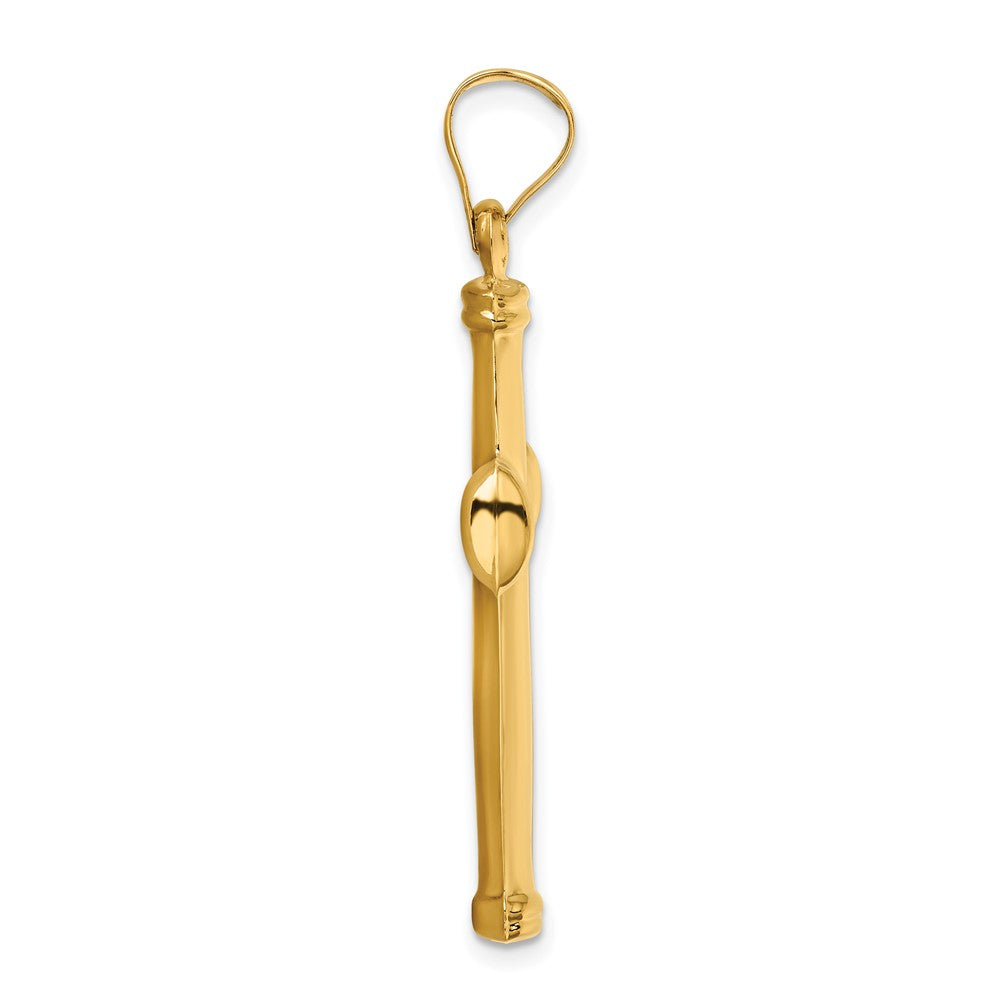 14k Polished Stamping Cross Pendant