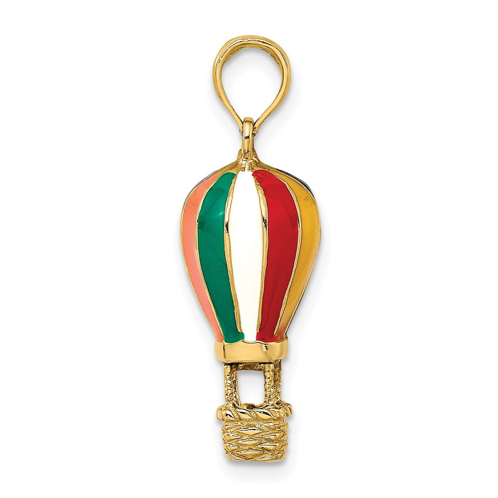 14K Enameled 3-D Hot Air Balloon Charm