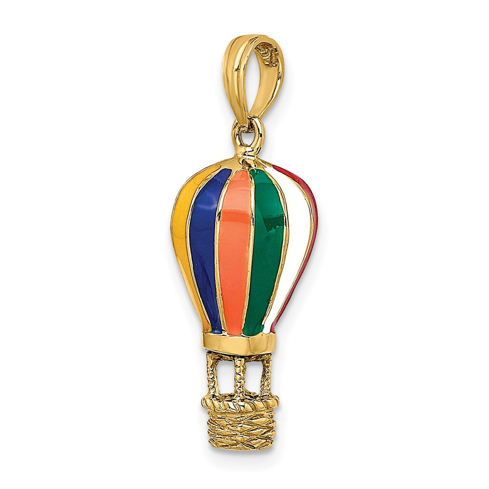 14K Enameled 3-D Hot Air Balloon Charm