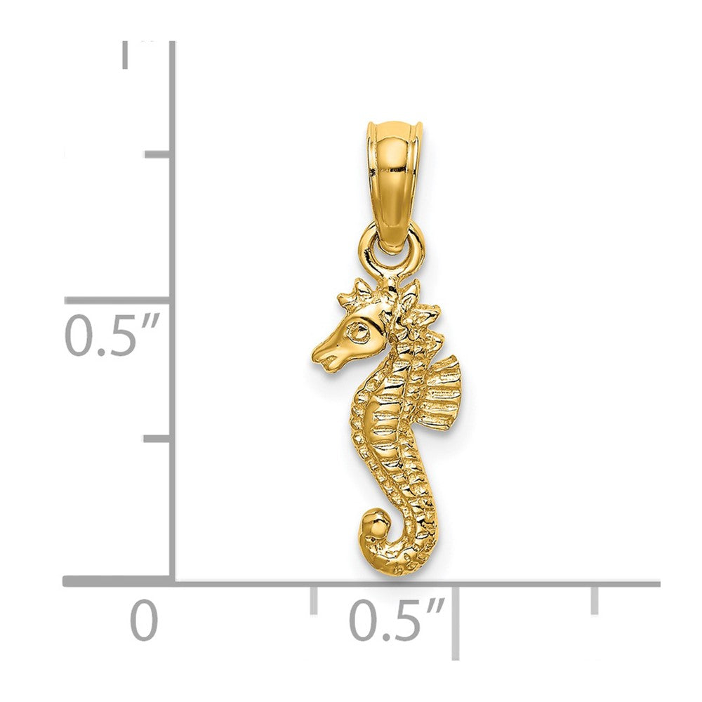 14K Mini Seahorse Charm