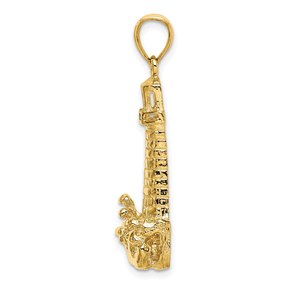 14K Lighthouse with Waves Charm